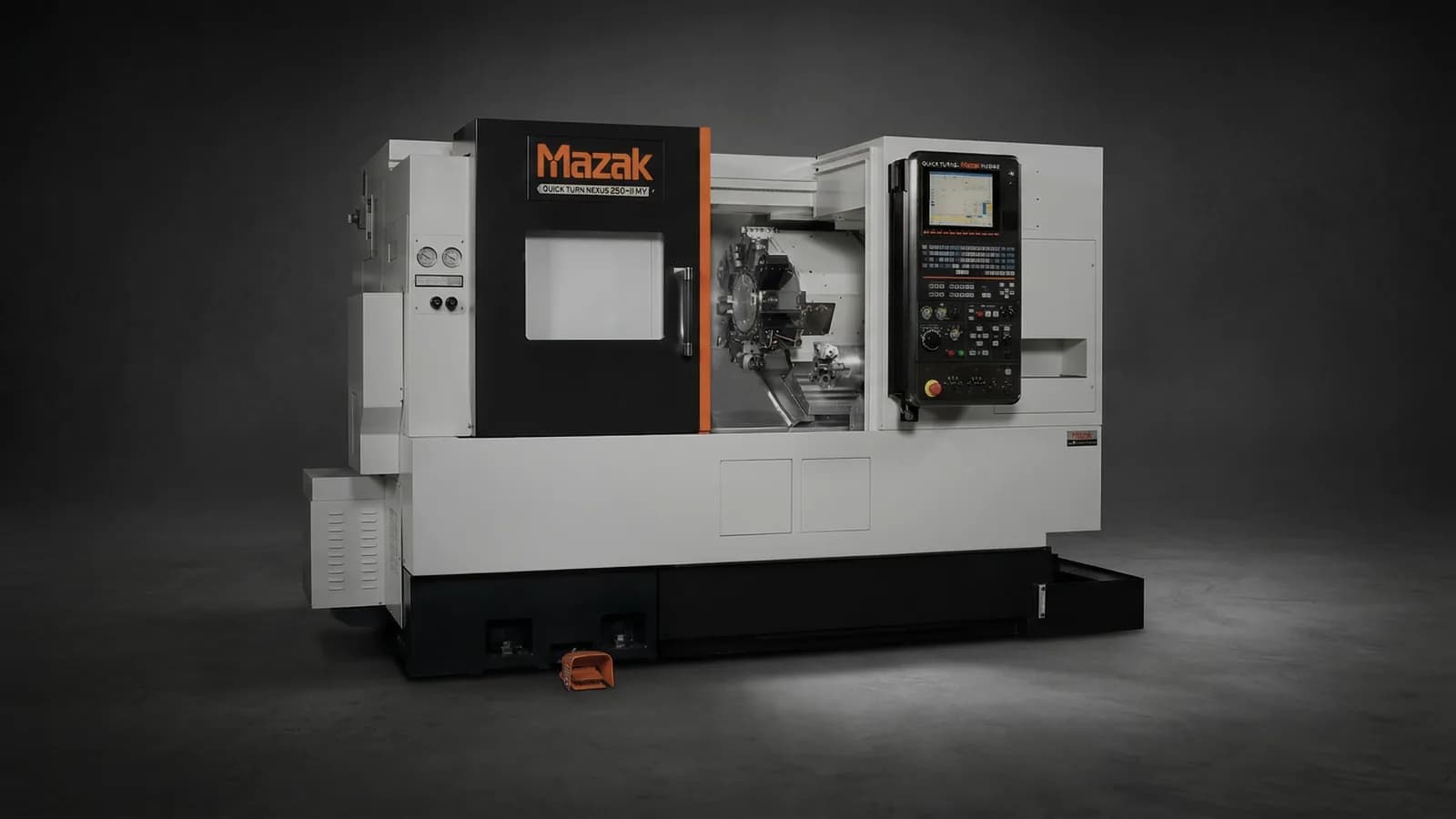 Illustrative Darstellung eines älteren Mazak-Drehzentrums für Super Quick Turn MSY 250